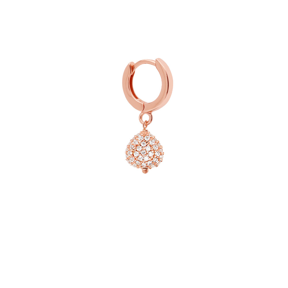 Mono Orecchino Cerchio Semino Sparkling Pavé